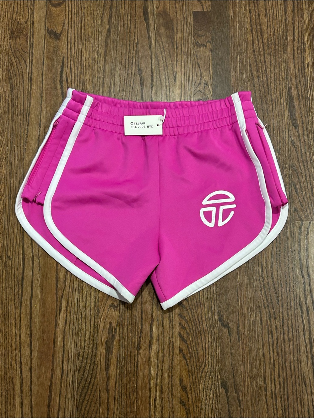 Telfar Azalea Pink Track Shorts NWT Medium Hidden Zip Side Panels